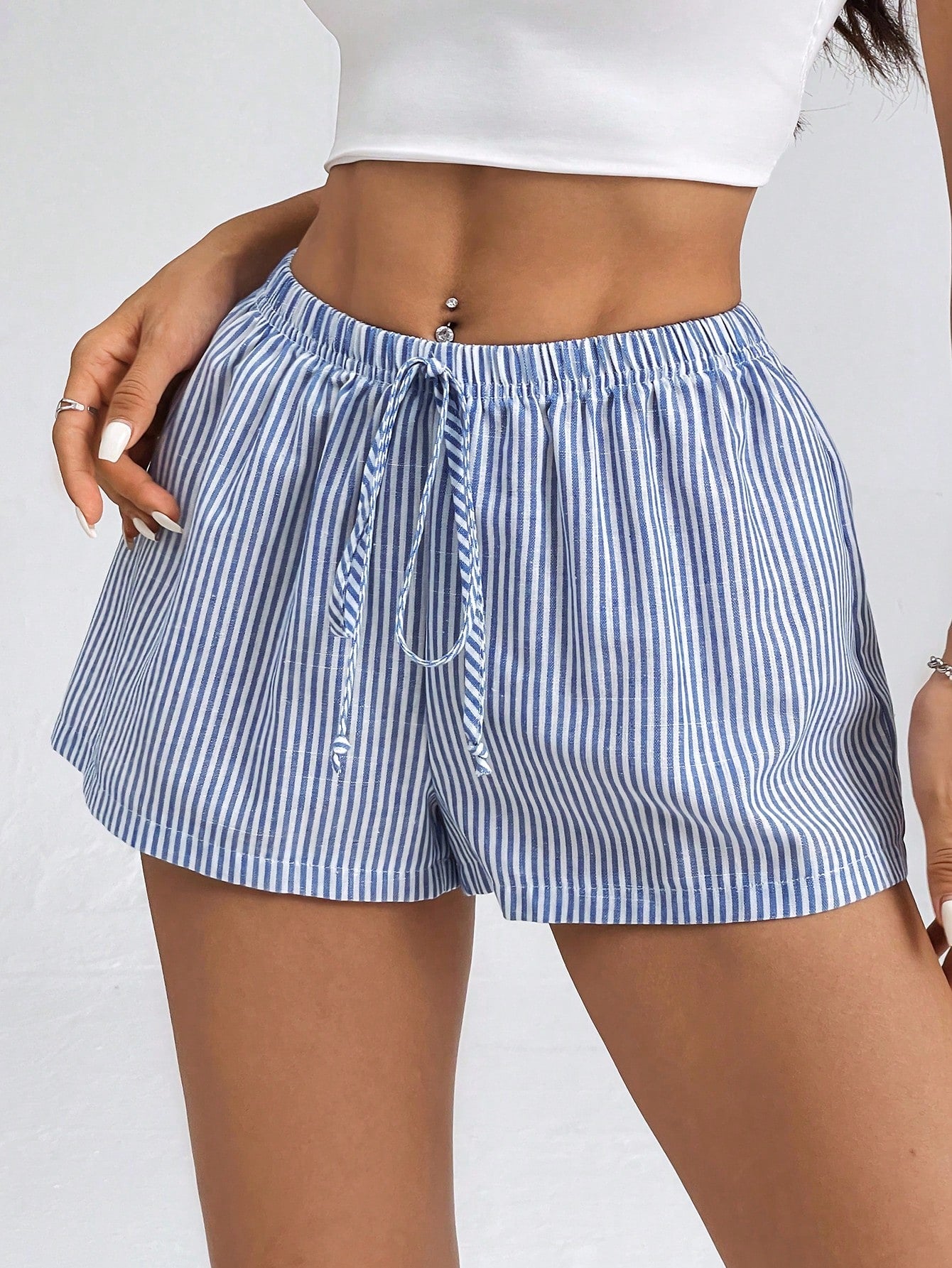 Striped Low-Rise Shorts