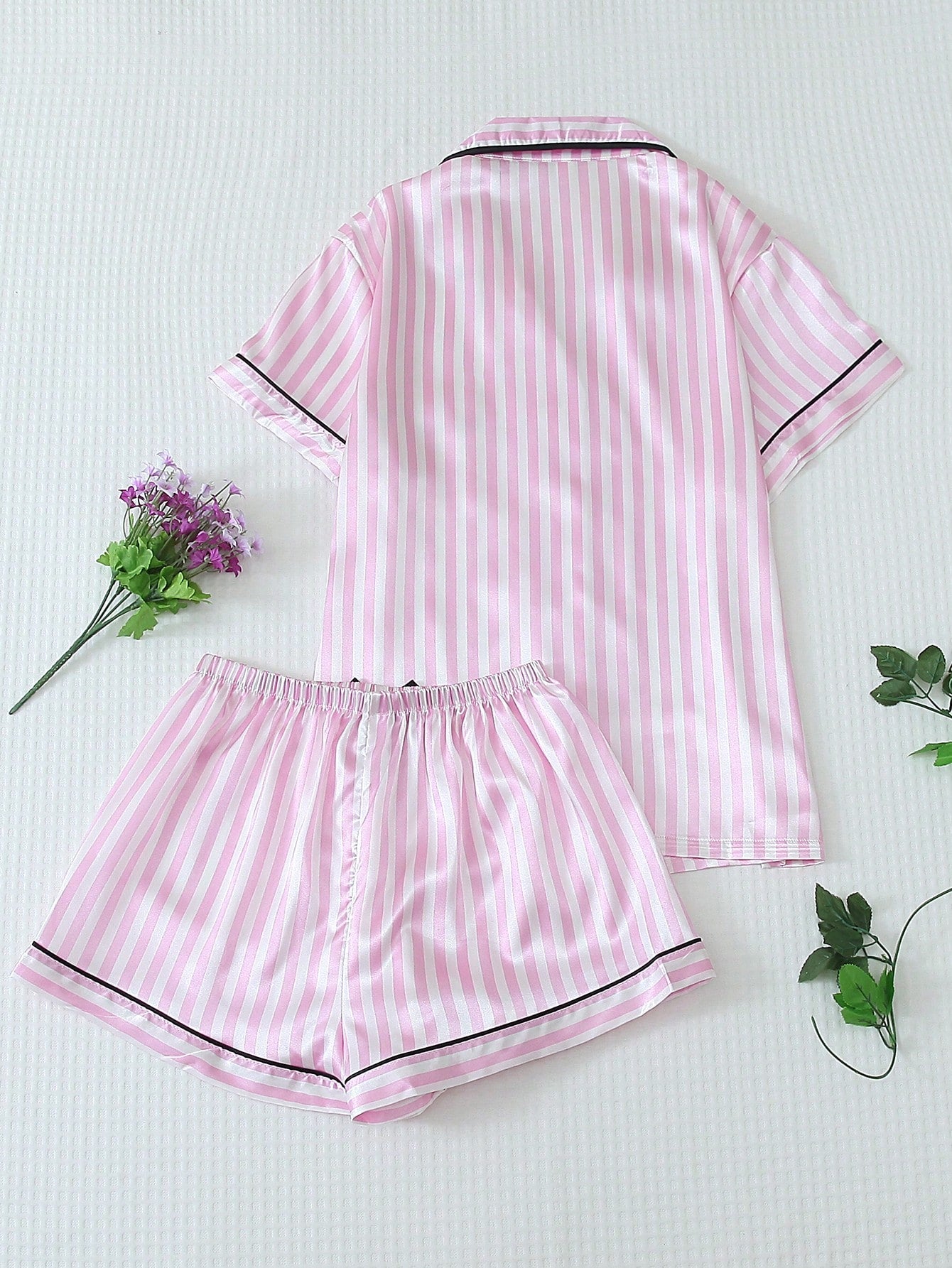 Striped Satin Pyjama Set