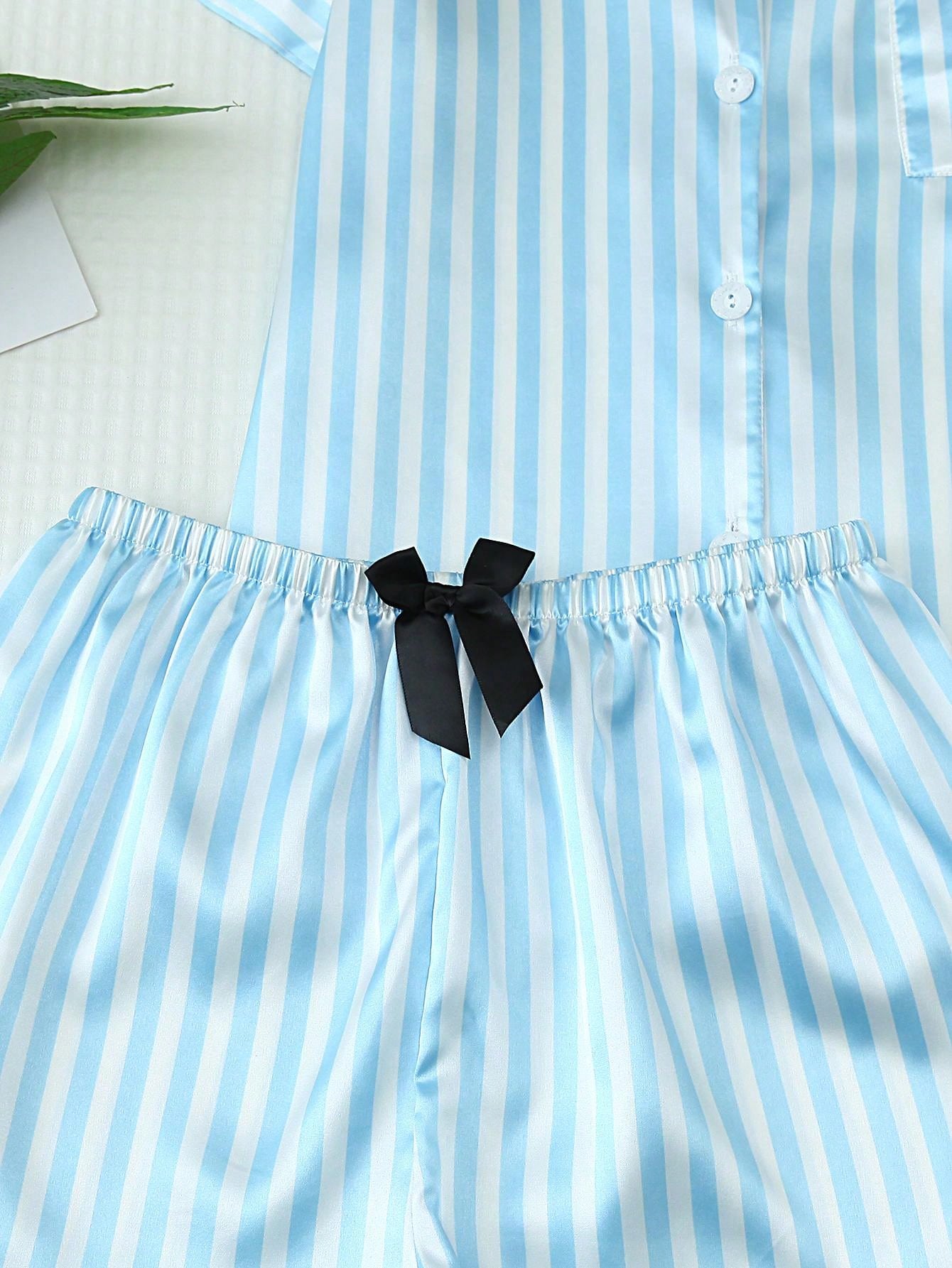 Striped Satin Pyjama Set