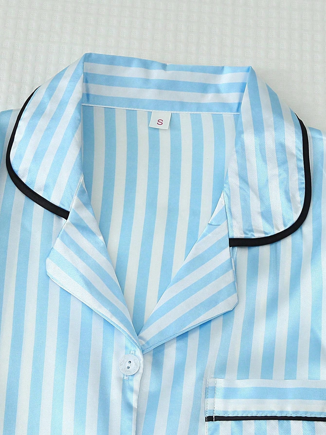 Striped Satin Pyjama Set