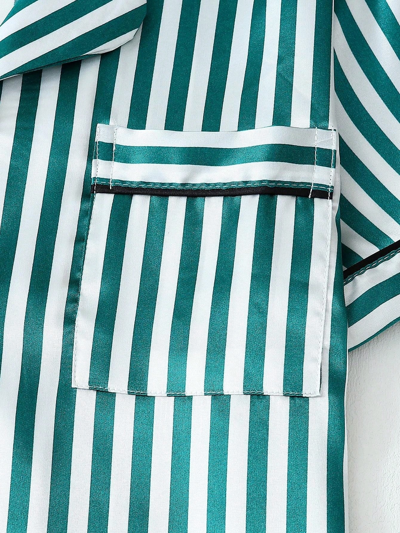 Striped Satin Pyjama Set