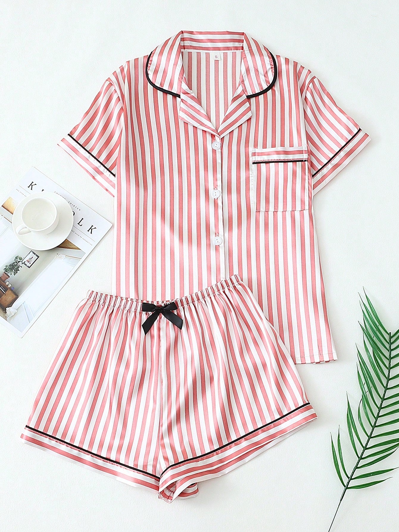 Striped Satin Pyjama Set